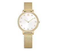 Swarovski Reloj Clarica, Fabricado en Suiza, Brazalete de Metal, Tono Dorado, Acabado Tono Oro