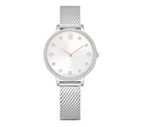 Swarovski Reloj Clarica, fabricado en Suiza, brazalete de acero inoxidable plateado
