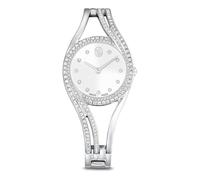 Swarovski Reloj con Brazalete Hyperbola, Fabricado en Suiza, Caja de Acero Inoxidable en Tono Plateado con Bisel y Pulseras con 176 Cristales Transparentes en Tallas Princesa y Redonda, Blanco