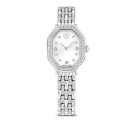 Swarovski Reloj Dextera Octagon, Fabricado en Suiza, Forma Octogonal con 46 Cristales y un Cristal Adicional en la Corona, Pulsera de Cinco Eslabones con 108 Cristales, Acero Inoxidable, Tono Plateado