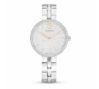 Swarovski Reloj Cosmopolitan – Fabricado en Suiza, brazalete metálico plateado, acero inoxidable