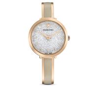 Swarovski Reloj Crystalline Delight para Mujer, Cristales Blancos y Baño Tono Oro Rosa, Colección Crystalline