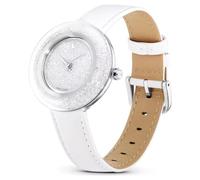 Swarovski Reloj Crystalline lustre, Fabricado en Suiza, Correa de piel, Blanco, Acero inoxidable