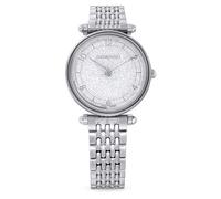Swarovski Reloj Crystalline Wonder, Fabricado en Suiza, Brazalete de metal, Tono plateado, Acero inoxidable