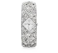 Swarovski Reloj Curiosa Bangle 572 Pulsera de Cristal, Tono Plateado, Acero Inoxidable
