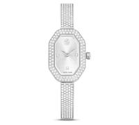 Swarovski Reloj Dextera Bangle, Fabricado en Suiza, Brazalete de Metal, Tono Plateado, Acero Inoxidable