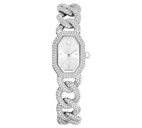 Swarovski Reloj Dextera Chain, Fabricado en Suiza, Pulsera de Cristal, Tono Plateado, Acero Inoxidable