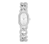 Swarovski Reloj Dextera Chain, Fabricado en Suiza, Pulsera de Cristal, Tono Plateado, Acero Inoxidable