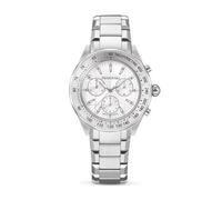 Swarovski Reloj Dextera con velocímetro, fabricado en Suiza, pulsera de metal, tono plateado, acero inoxidable