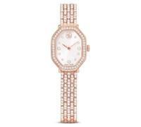 Swarovski Reloj Dextera octagon, Fabricado en Suiza, Pulsera de metal, Tono oro rosa, Acabado en tono oro rosa