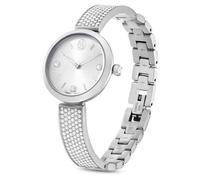 Swarovski Reloj Illumina, Fabricado en Suiza, Brazalete de Metal, Tono Plateado, Acero Inoxidable