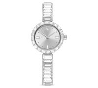 Swarovski Reloj Matrix Bangle, Fabricado en Suiza, Pulsera de Cristal, Blanco, Acero Inoxidable
