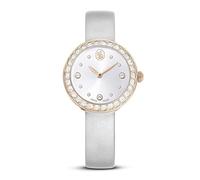 Swarovski Reloj Matrix Tennis, Fabricación Suiza, Correa de Piel, Gris, Acabado en Tono Oro Rosa