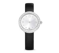 Swarovski Reloj Matrix Tennis, Fabricado en Suiza, Correa de Piel, Negro, Acero Inoxidable