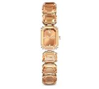 Swarovski Reloj, Pulsera de Talla Octogonal, Marrón, Acabado Tono Oro champán