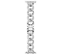 Swarovski Correa de cadena Sparkling, Para Apple Watch® 40 mm y 41 mm, Tono plateado, Acero inoxidable