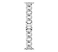 Swarovski Correa de cadena Sparkling, Para Apple Watch® 40 mm y 41 mm, Tono plateado, Acero inoxidable