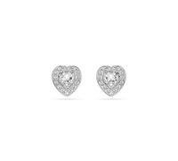 Swarovski Pendientes de botón Ariana Grande x Swarovski, Tallas mixtas, Corazón, Blancos, Baño de rodio