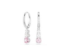 Swarovski Stilla Attract Colección, Round Cut, Rosa, Baño de rodio