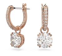 Swarovski Stilla Colección pendientes colgantes, talla redonda, blanco