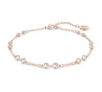 Swarovski Strand Remix Collection, Talla redonda, Blanco, Baño tono oro rosa