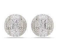 Swarovski Sublima - Pendientes de clip chapados en rodio (3,5 x 2,8 cm), color blanco