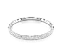 Swarovski Sublima Snow Pavé - Pulsera Meteora chapada en rodio para mujer, grande, blanco, grande, cristal, sin piedras preciosas, Large, Cristal, No es una piedra preciosa
