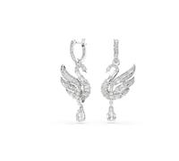 Swarovski Swan Colección, blanco, chapado en rodio