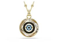 Swarovski Symbolica - Colgante chapado en oro con diseño de mal de ojo, unisex, mediano, multicolor, 42-52 cm, metal, circonita cúbica