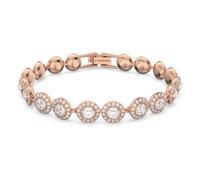 Swarovski Una Angelic Clear Crystals And Rose Gold Tone Plated Tennis Bracelet 5240513 For Women