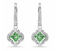 Swarovski Una Angelic Pendientes Colgantes, Tallas Mixtas, Verde, Baño De Rodio