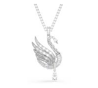 Swarovski Vienna Colgante Y Broche, Tallas Mixtas, Cisne, Blanco, Baño De Rodio
