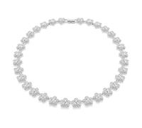 Swarovski x Ariana Grande Collar, Talla redonda, Flor, Blanco, Baño de rodio