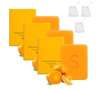 Swarva Japanese Persimmon Soap - Natural Handmade Soap for Body Odor & Mature Skin, Deeply Moisturizing Face and Body Wash for Healthier, Fresher Skin (3PCS)