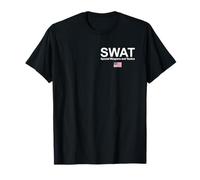 SWAT Shirt, Unidad especial policía, Bandera USA, Logo pecho Camiseta