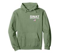 SWAT Shirt, Unidad especial policía, Bandera USA, Logo pecho Sudadera con Capucha