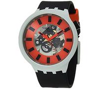 Swatch Big Bold BIOCERAMIC Correa de silicona de cuarzo, negro, 20 reloj casual (Modelo: SB03M104)