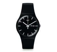 Swatch New Gent BIO-Sourced Mono Black Again - Reloj de cuarzo, Negro -, Minimalista