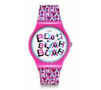 Swatch New Gent - Reloj de San Valentín unisex de origen biológico, cuarzo rosa, resistente al agua, Love & Blah