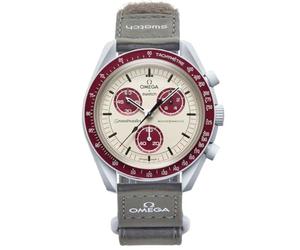 Swatch Omega x Moon Mission to Pluto Speedmaster Burdeos - Nuevo, unisex, Beige y Borgoña, Moderno, Beige y Borgoña, Moderno