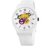 Swatch Originals candinette Blanco Dial Silicona Correa Unisex Reloj suow148
