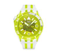 Swatch Reloj casual unisex amarillo de cuarzo biológico con yema de huevo