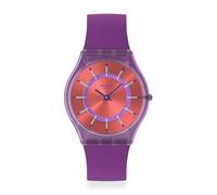 Swatch Reloj Casual Unisex de Cuarzo de Origen biológico, Dulce sueño de Fresa, Morado