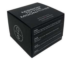 Swatch Reloj de pulsera Moonswatch Omega x Misión a la Luna fase Snoopy, Negro, Negro