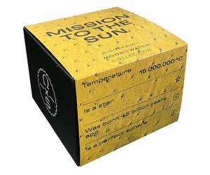 Swatch Reloj de pulsera MoonSwatch Omega X Mission to the Sun de piel de avestruz, amarillo