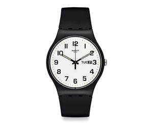Swatch Reloj New Gent Twice Again, Negro, Clásico, Negro, Clásico