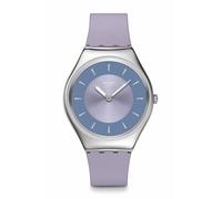 Swatch Reloj unisex casual de acero inoxidable morado de cuarzo LYRICALLY Lavender, Púrpura, Moderno