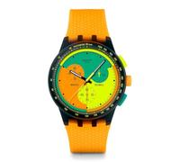 Swatch Reloj Unisex Chrono 42, Bandera de señal de neón, Contemporáneo