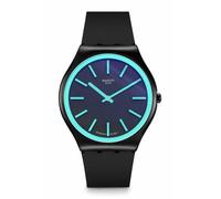 Swatch Skin Irony 42 - Reloj unisex de plástico, cuarzo negro, impermeable, obsidiana brillante