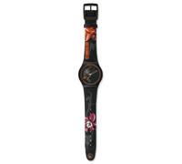 Swatch SUMB101 - Reloj analógico de Cuarzo para Hombre, Correa de Cuero Color Negro